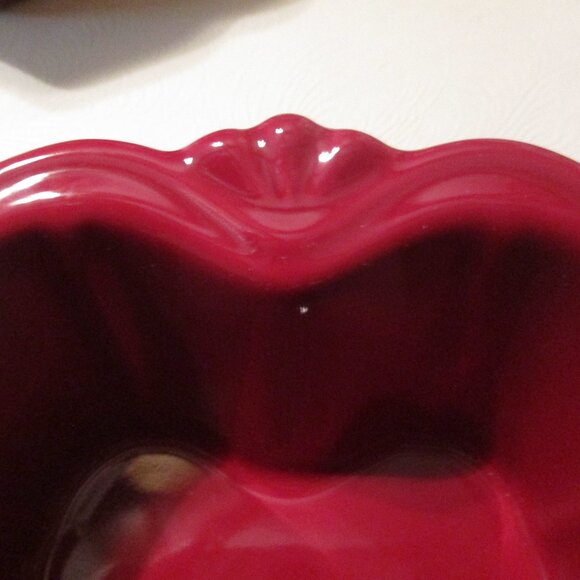 Princess House Pavillion Berry Heart Ramekins (2) Bowls EUC - Picture 3 of 5